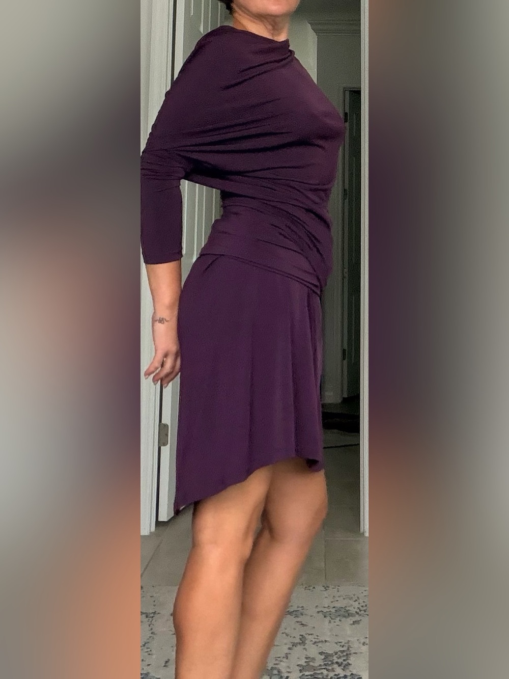 Gracia Maxi/Midi convertable Dress in Deep Plum - Picture 6 of 10